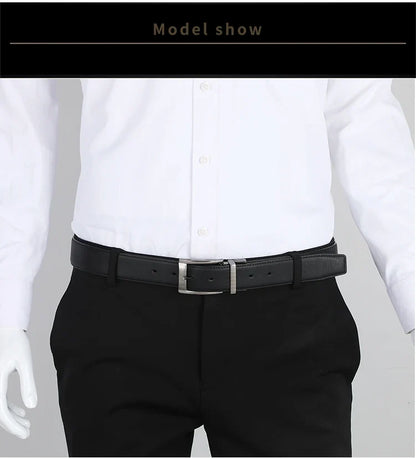 Men Belts Reversible Buckle Leather Brand Luxury Business Fashion Belts for Men Two Sides Color Black Brown StrapHQ117