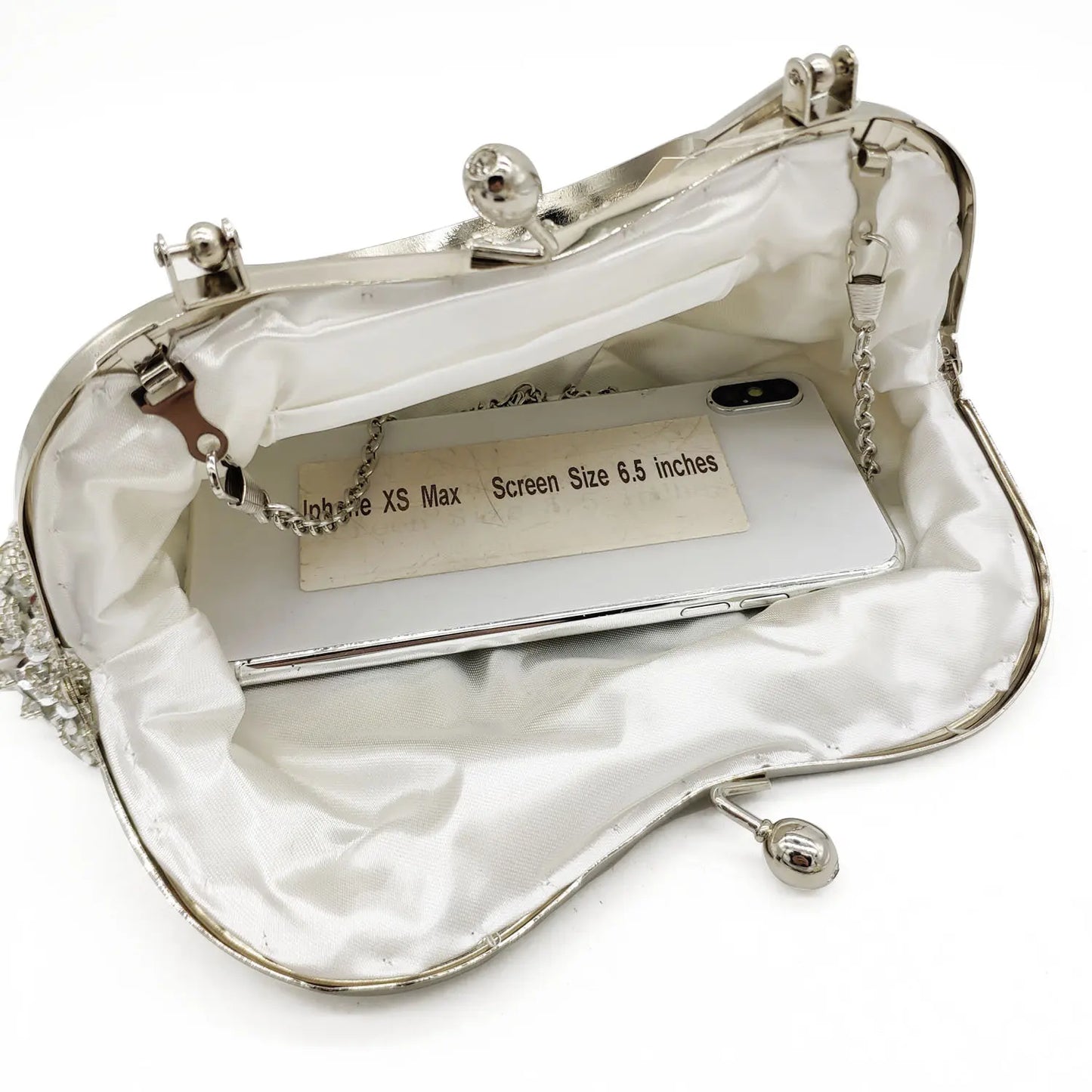 Elegant Frame Women Formal Beaded Evening Purses and Handbags Bridal Sequins Clutch Bag Cocktail Party Bag