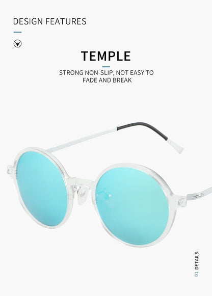 Nylon Titanium Sunglasses Men Retro Small Round Driving Polarized Sun Glasses for Women Mirrored UV400 Shades Eyewear