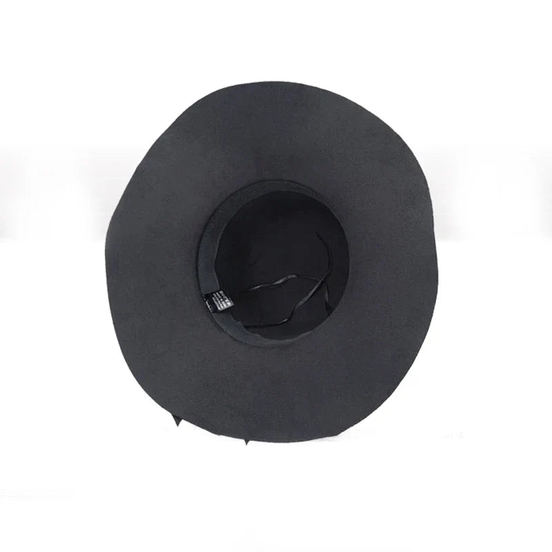 Women's Wide Brim Felt Bowler Faux Wool Fedora Hat Floppy Sun Bowknot Cloche Cap Bowlers Hat for Ladies gorros mujer invierno