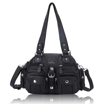 Vintage Bag Women Small Handbags Satchel Top-handle Handbag PU Shoulder Bag Fashion Dumpling Pack Multi-pockets Shoulder Bags