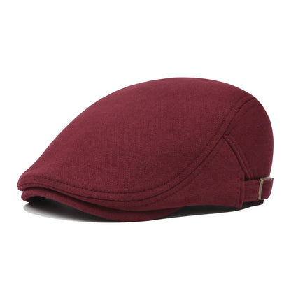 100% Cotton Men Black Flat Ivy Cap Soft Solid Color Gatsby Driving Cabbie Casual Hat Adjustable Newsboy Caps