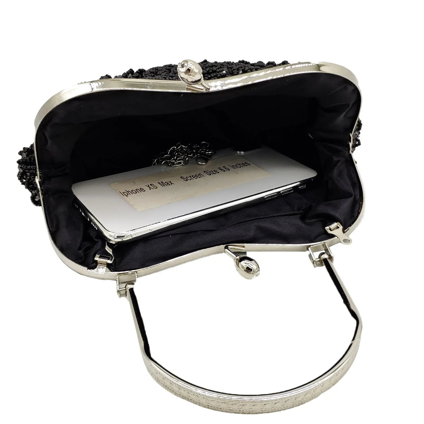 Elegant Frame Women Formal Beaded Evening Purses and Handbags Bridal Sequins Clutch Bag Cocktail Party Bag