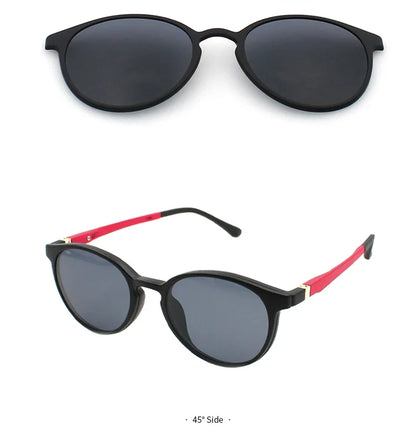 Magnetic Clip On Sunglasses Polarized Sunglasses Myopia Glasses Frame 2 in 1 Fashion Optical Shade Prescription Eyewear