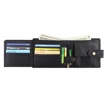 Portefeuille Homme RFID Vintage Cuir Véritable Portefeuilles Homme Porte-cartes Porte-monnaie Sac à main Portefeuille Homme