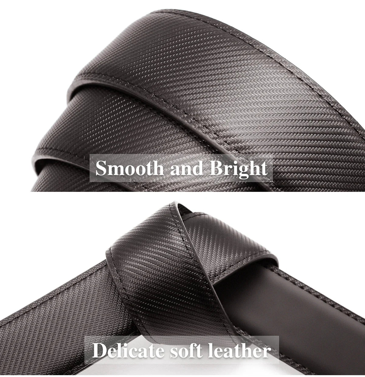 Multicolor Genuine Leather Men's Belts Fashion Business Automatic Buckle Straps Ratchet Cow Leather Waistband 3.5cm Width