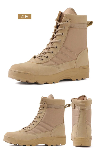 Tactical Boots Men Special Force Desert Combat Boots Outdoor Hiking Boots Ankle Shoes Men Work Safty Shoes