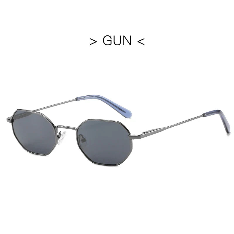 Retro Small Polygon Polarized Sunglasses Women Metal UV400 Sun Glasses Men Anti-Glare UV400 Goggles Driving Eyewear