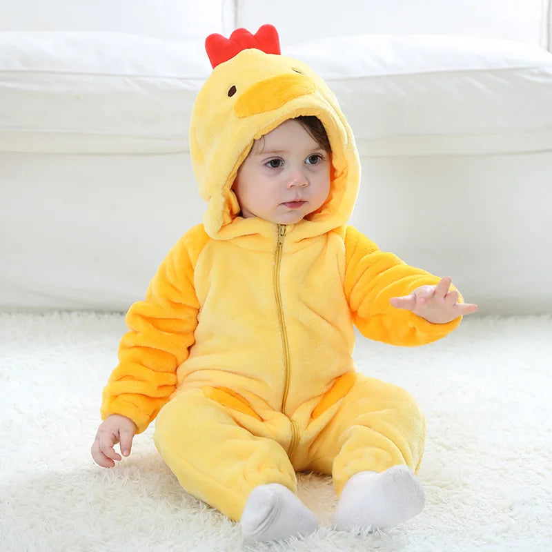 Infant Toddler Dalmatian Dog Lion Tiger Dinosaur Costumes Baby Boys Girls Kigurumi Cartoon Animal Romper Halloween Purim