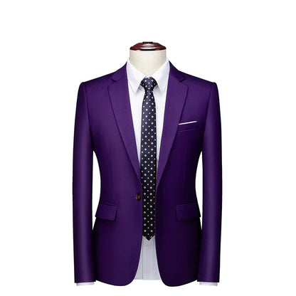 Bright Green Single Button Men's Blazer, Asian Size Slim Suit Jacket, Wedding Dress Coat, White and Black Tops.