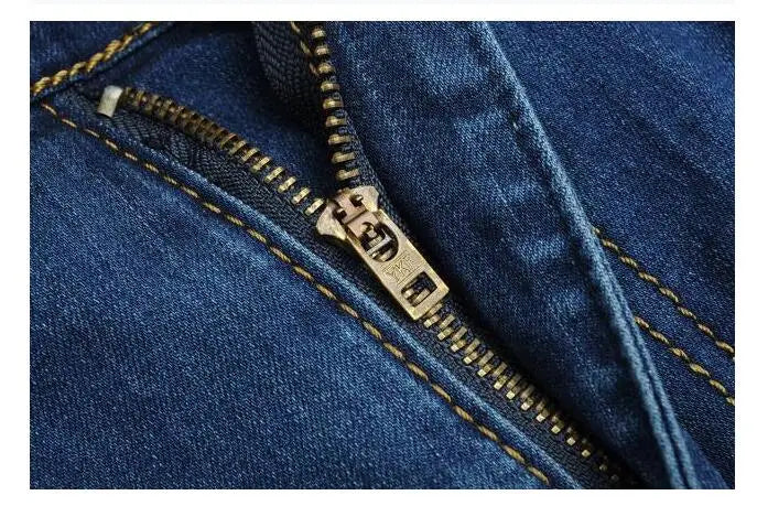 Spring Men Jeans Vintage Flare Long Denim Pants Blue Trouser 80s Slim