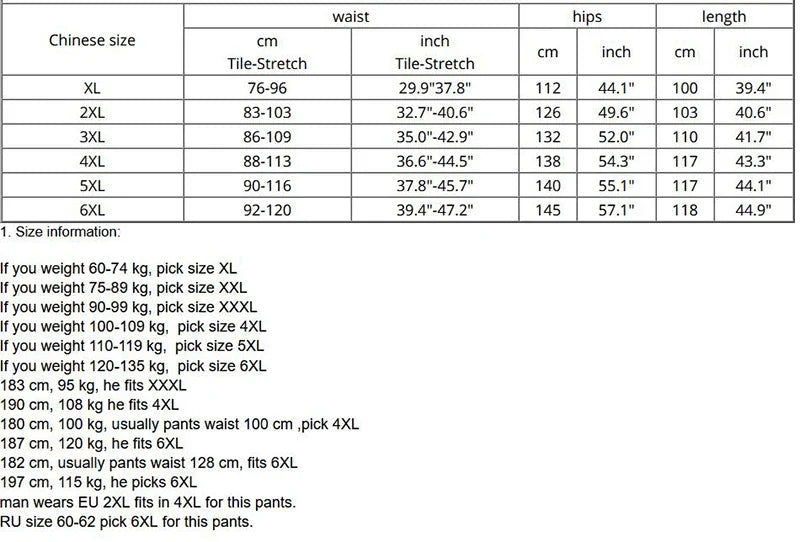 Men's Pants Large size Big 4xl 5xl 6xl Plus Summer Men Elastic Waist Multi Pocket Long Baggy Straight Cargo Jogger Trousers Male