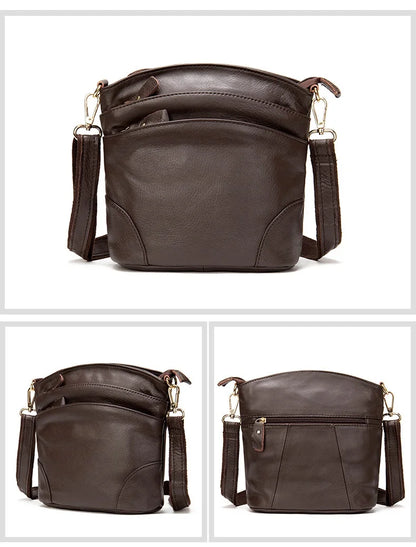 Genuine Leather Women Messenger Bags Cow Leather Crossbody Shoulder Bag Small Female Handbags Capacity Phone Bag for Girls