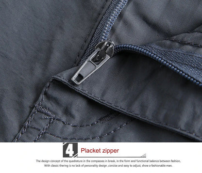 2024 Men's Tactical Casual Pants Thin Breathable Summer Casual Long Trouser Male Slim Waterproof Quick Dry Pocket Cargo Pants