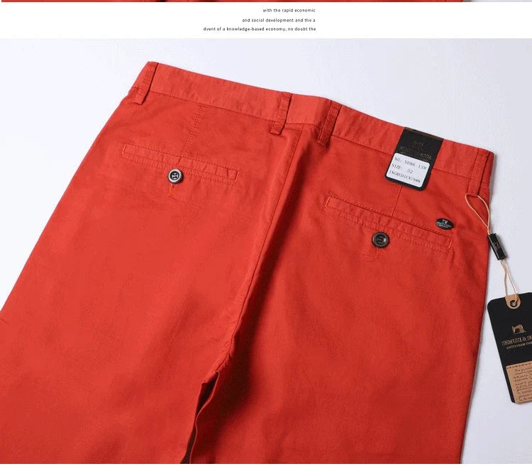 Thin Summer Solid Color Suit Pants Men Straight Korea Style Clothes Red Business Trousers Men  Dress Office 2021