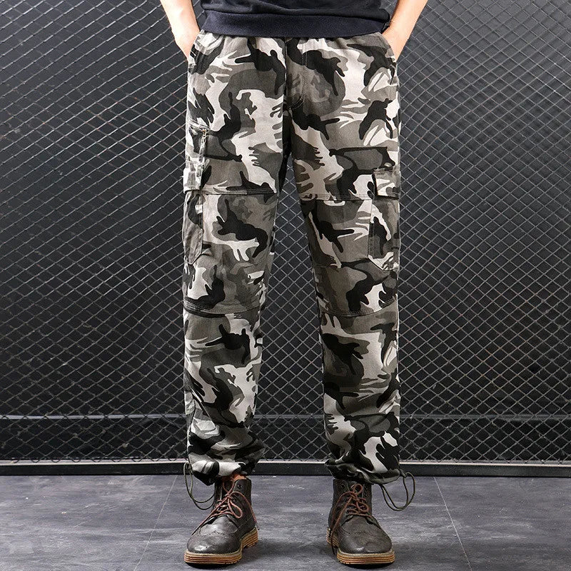 Spring Cargo Pants Men Multi Pockets Tactical Pants Male Autumn Outwear Streetwear Army Straight Slacks Casual Long Trousers
