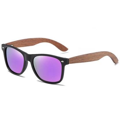 Handmade Walnut Wooden Eyewear Polarized Mirror Sunglasses Men Women Vintage Design Oculos De Sol Masculino UV400 Paper Box