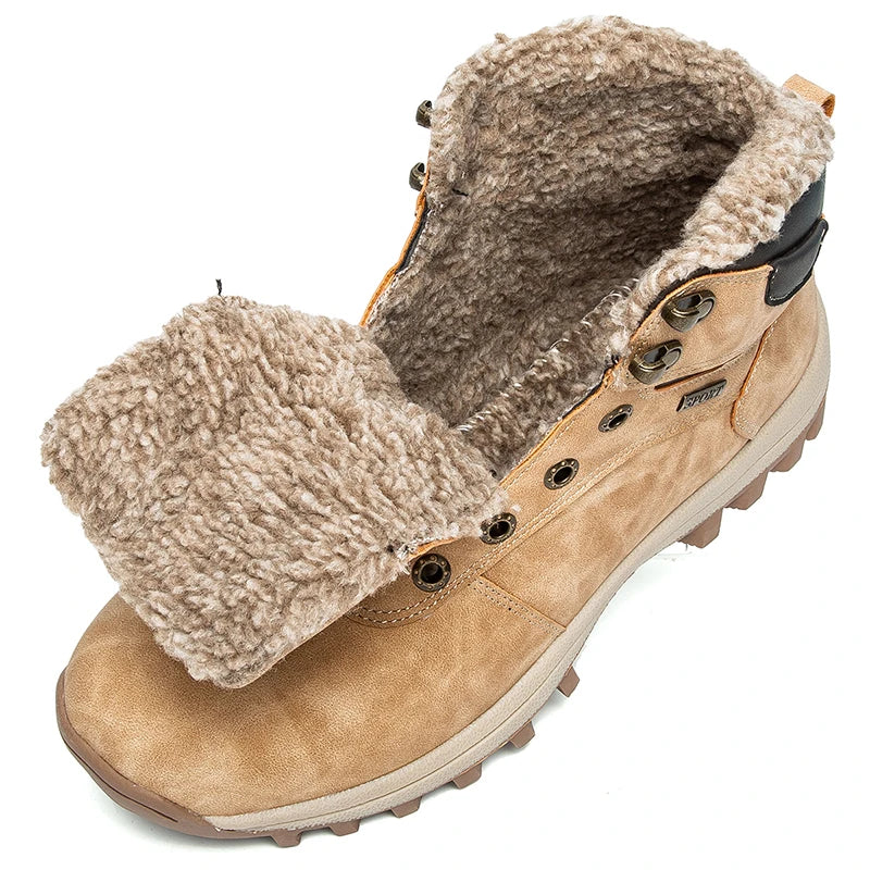 Winter Waterproof Men Boots Plush Super Warm Snow Boots for Men Sneakers Big Size 48 Men Ankle Boots Outdoor Shoes Botas Hombre