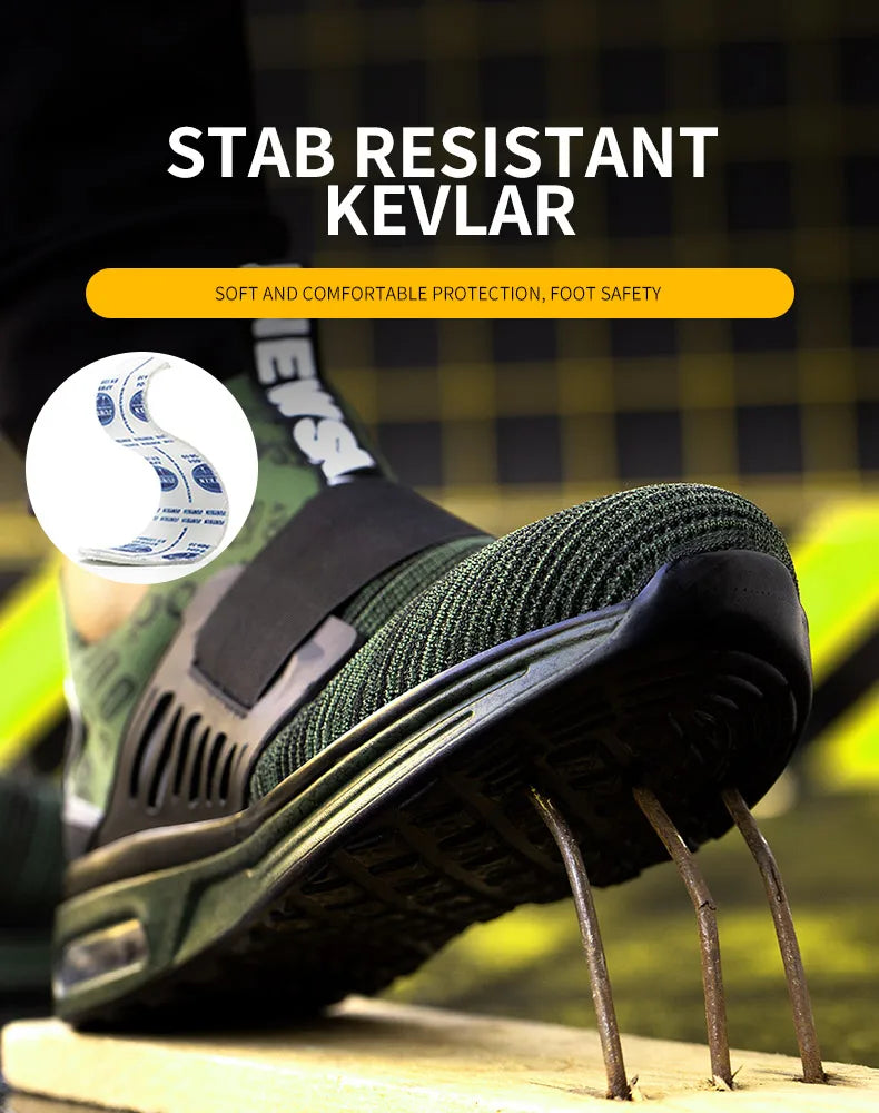 Industrial Safety Shoes With Steel Toe Cap Indestructible Cushion Work Shoes For Men Protective Security Boots Women Footwear