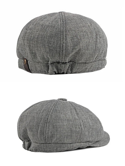 NEW Newsboy Cap Men Spring Summer Octagonal Hat For Male British Herringbone Flat Caps Retro Eight Blade Hats Breathable
