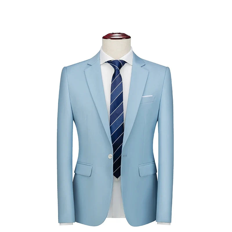 Bright Green Single Button Men's Blazer, Asian Size Slim Suit Jacket, Wedding Dress Coat, White and Black Tops.