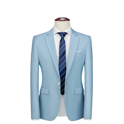 Bright Green Single Button Men's Blazer, Asian Size Slim Suit Jacket, Wedding Dress Coat, White and Black Tops.