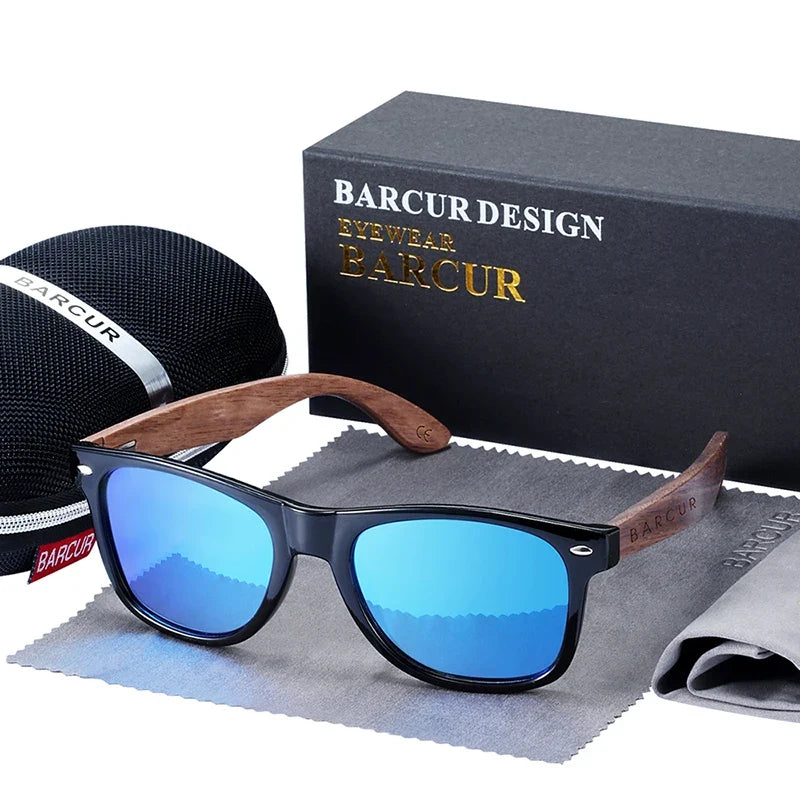 Black Walnut Sunglasses Wood Polarized Sunglasses Men Glasses Men UV400 Protection Eyewear Wooden Original Box