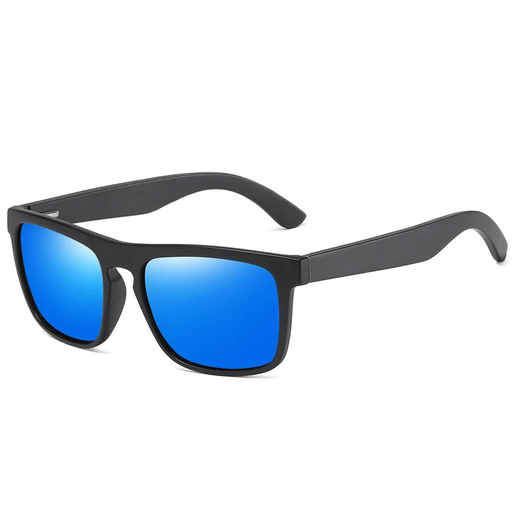 New Arrivals Black Wooden Polarized Sunglasses for Men Bamboo Sunglasses Red UV400 Lenses Fashion Driving Shades Carton S5523