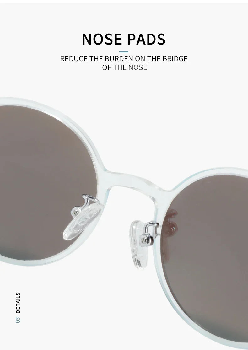 Nylon Titanium Sunglasses Men Retro Small Round Driving Polarized Sun Glasses for Women Mirrored UV400 Shades Eyewear