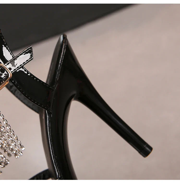 Model Catwalk High Heels Stiletto Sexy Platform 11cm Sandals Female Summer Red party Shoes Woman Sandals Cross Straps Size 43