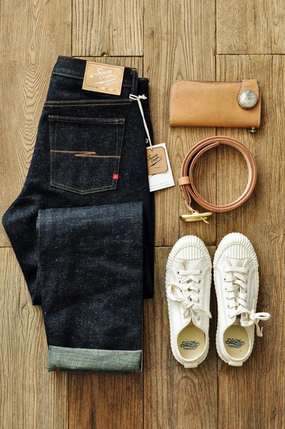 Mens Jeans cotton linen Selvedge Sanforized Raw Denim Jeans for Men Straight Fit Silver Button 19 oz