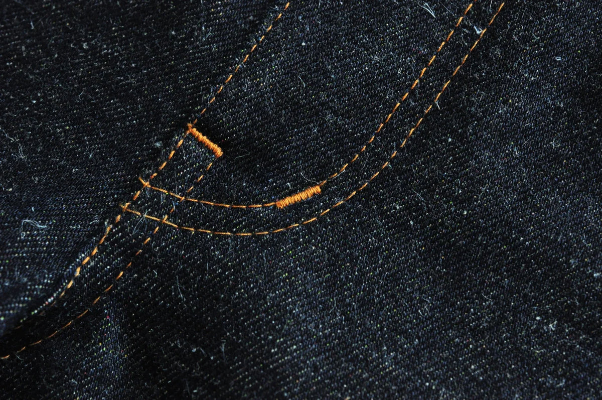 Mens Jeans cotton linen Selvedge Sanforized Raw Denim Jeans for Men Straight Fit Silver Button 19 oz