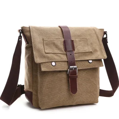 Men Business Messenger Bags For Men Shoulder Bag Canvas Crossbody Pack Retro Casual Office Travel Bag Vintage Retro Bags