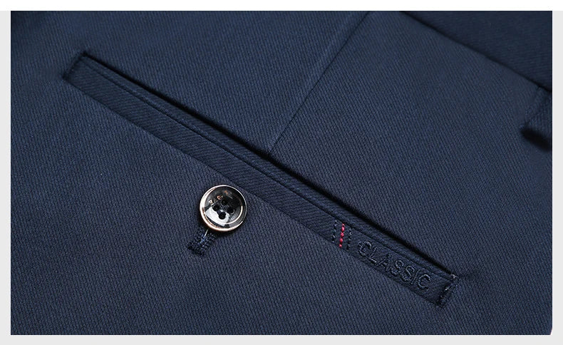 2023 Spring New Men's Bamboo Fiber Casual Pants Classic Style Business Fashion Khaki Stretch Cotton Trousers Male Brand Clothes