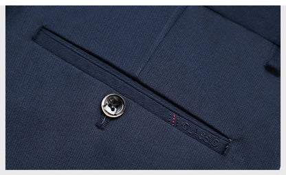 2023 Spring New Men's Bamboo Fiber Casual Pants Classic Style Business Fashion Khaki Stretch Cotton Trousers Male Brand Clothes