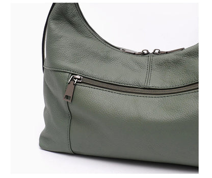 SC Luxury Women Cowhide Crossbody Bag Large Casual Shoulder Purse Wide Strap Handbag Female Daily 100% Genuine Leather Hobo Sack