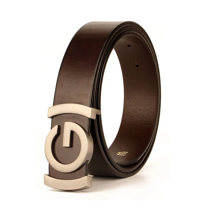 New Wide 34mm Male belt Famous Style Metal G Buckle Brand Women Belt Genuine Leather business Luxury Belts for Men Strap jeans