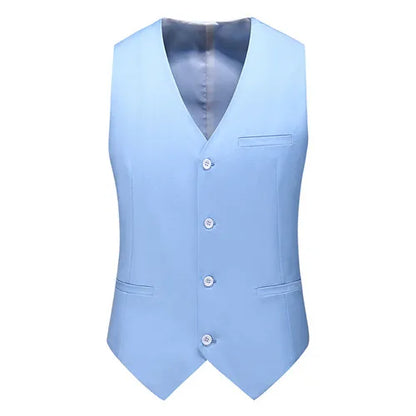Royal Blue Vest Waistcoat Men's Brand New Slim-Fit V Neck Dress Vests Mens Formal Business Wedding Tuxedo Chaleco Hombre 6xl