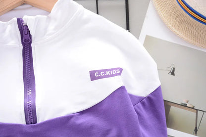 Fashion Children Clothing Spring Autumn Baby Girl Clothes Boys Solid Jacket Pants 2Pcs/Set Toddler Cotton Costume Kids Tracksuit
