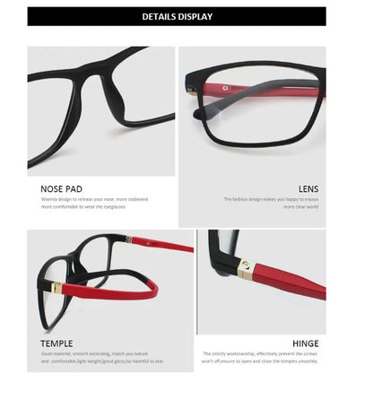 High-quality 2 in 1 Rectangle Glasses With Polarized Clip，Magnetic Clip On Sunglasses for Men