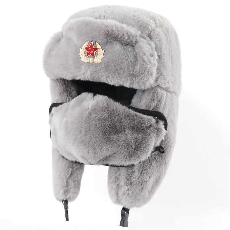 Army Military Soviet CCCP Ushanka Men&Women Winter Earflap Bomber Hat Warm Faux Fur Windproof Thermal hat Snow ski Caps