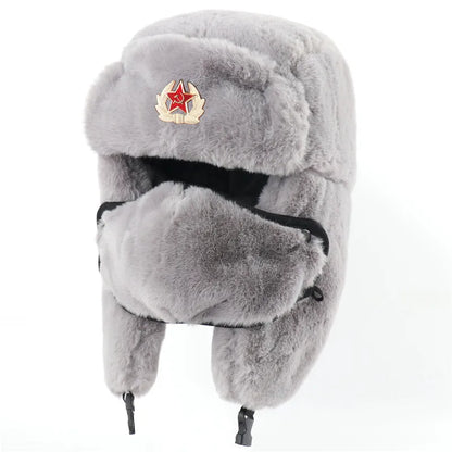 Army Military Soviet CCCP Ushanka Men&Women Winter Earflap Bomber Hat Warm Faux Fur Windproof Thermal hat Snow ski Caps