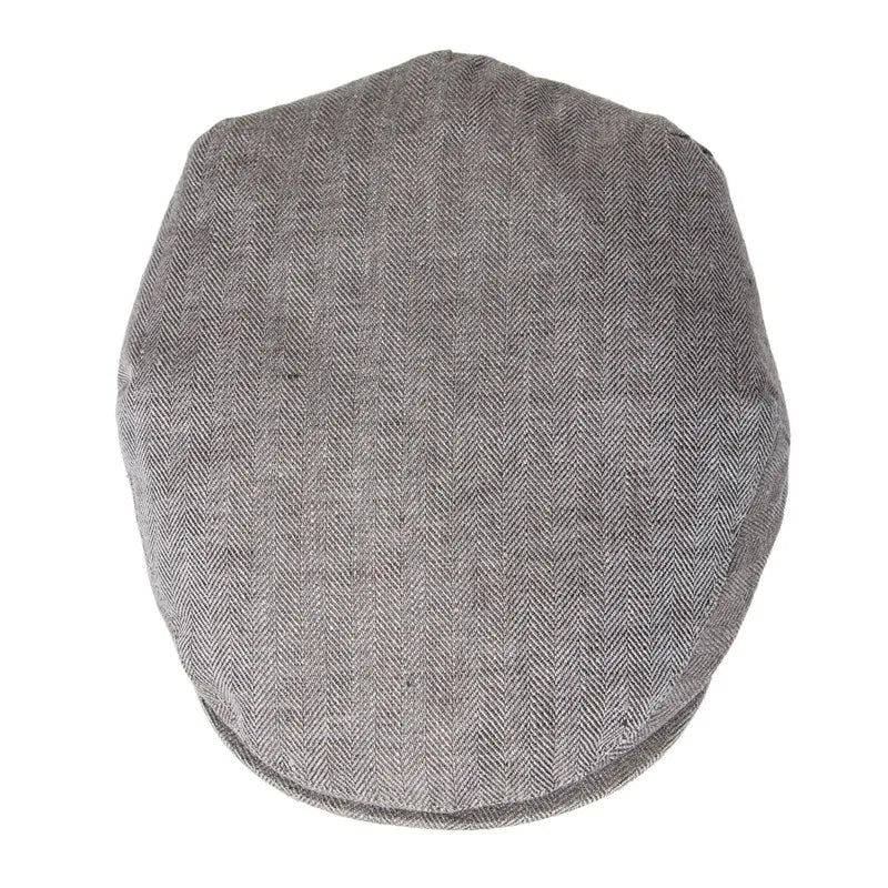 Men Cap Herringbone Linen Newsboy Caps High Quality Flat Caps Driver Ivy Hat Bakerboy Hats Cool Boina for Male