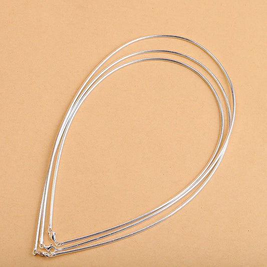 Genuine Real Pure Solid 925 Sterling Silver Necklace for Women Punk Rock Rose Gold Snake Chains Jewelry Female Necklaces Choker