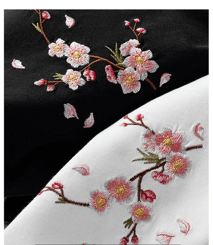 Embroidery T Shirt Men Women Flower Loose Casual T Shirt Summer Cotton Hip Hop Tee Tops Short Sleeve Male Harajuku Streetwear