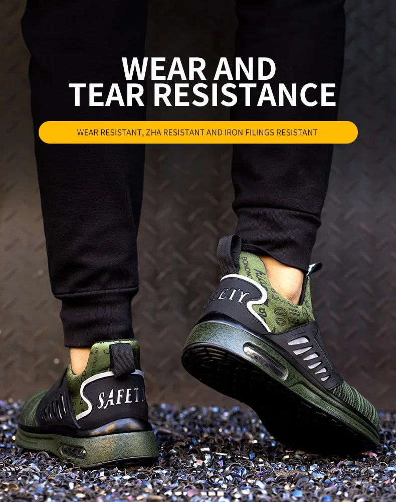 Industrial Safety Shoes With Steel Toe Cap Indestructible Cushion Work Shoes For Men Protective Security Boots Women Footwear