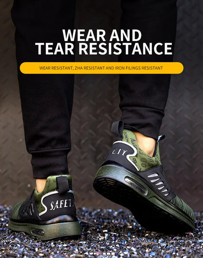 Industrial Safety Shoes With Steel Toe Cap Indestructible Cushion Work Shoes For Men Protective Security Boots Women Footwear