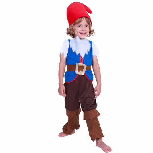 Fairy Tale Seven Dwarfs Boy Cosplay Costume Christmas Holiday Elf New Year Boys Girls Suits