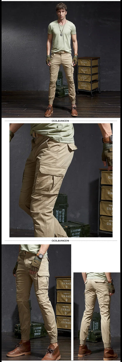 New Men Fashion Military Cargo Pants Slim Regualr Straight Fit Cotton Multi Color Camouflage Green Yellow FSN692
