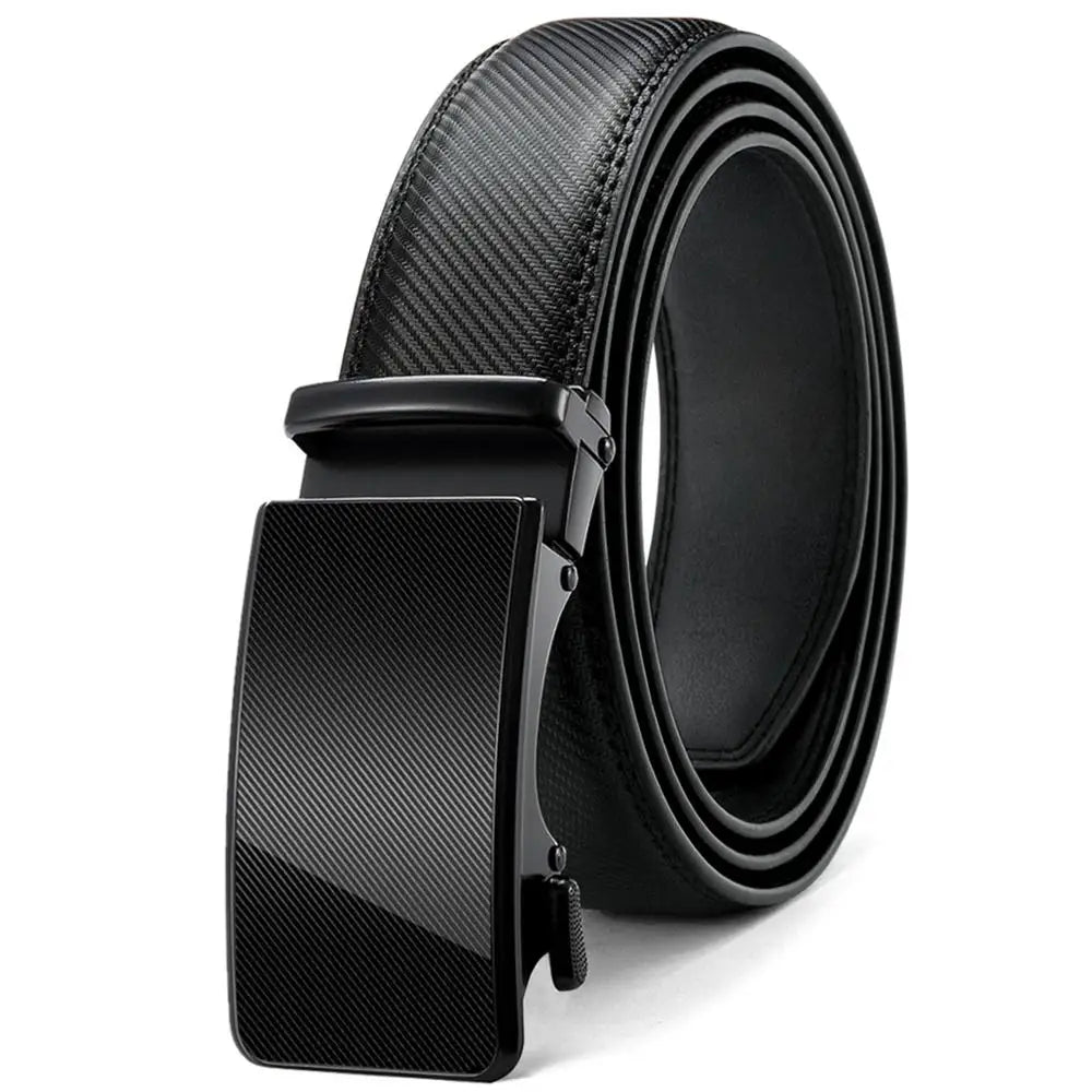 Multicolor Genuine Leather Men's Belts Fashion Business Automatic Buckle Straps Ratchet Cow Leather Waistband 3.5cm Width